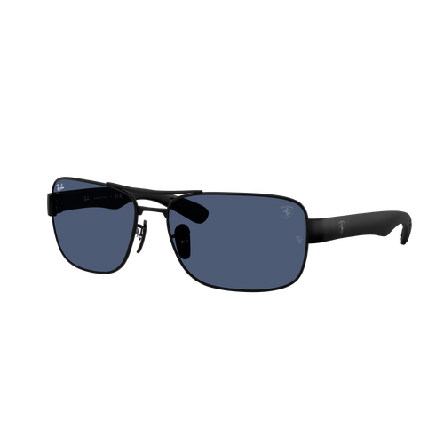 Ray-Ban RB3763M F11980-64 Scuderia Ferrari Collection Matte Black / Dark Blue Lenses