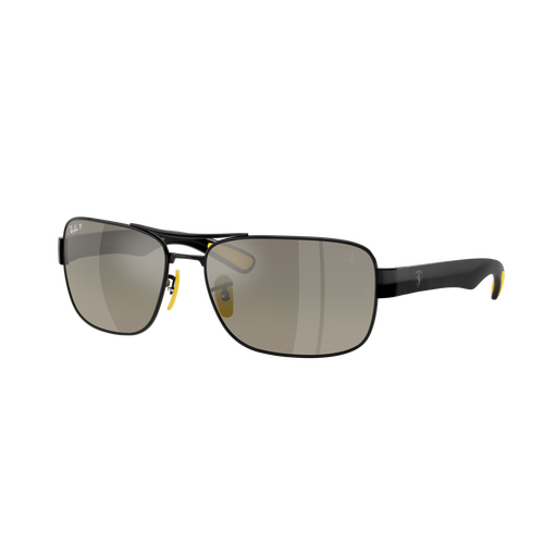 Ray-Ban RB3763M F1205J-64 Scuderia Ferrari Collection Black / Grey Gradient Mirror Polarised Lenses
