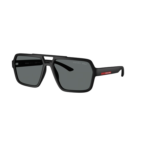 Prada Linea Rossa PSA06S DG002G-59 Black Rubbero / Dark Grey Polarised Lenses
