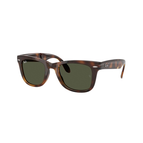 Ray-Ban RB4105 710/31-50 Wayfarer Folding Havana / Green Lenses
