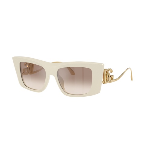 Dolce & Gabbana DG4510 331294 -51 Cream / Clear Brown Gradient w Silver Mirror Lenses