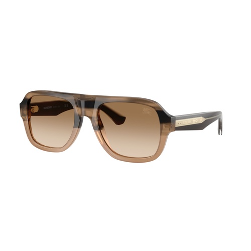 Burberry BE4478 420789-55 Striped Beige / Brown Gradient Lenses