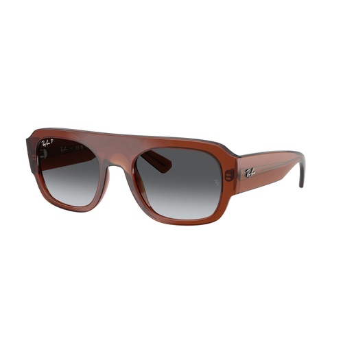 Ray-Ban RB2218 6678T3-55 Transparent Brown / Grey Gradient Polarised Lenses