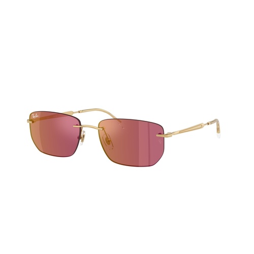 Ray-Ban RB3768 001/D0-56 Arista Gold / Dark Violet Red Mirror Lenses