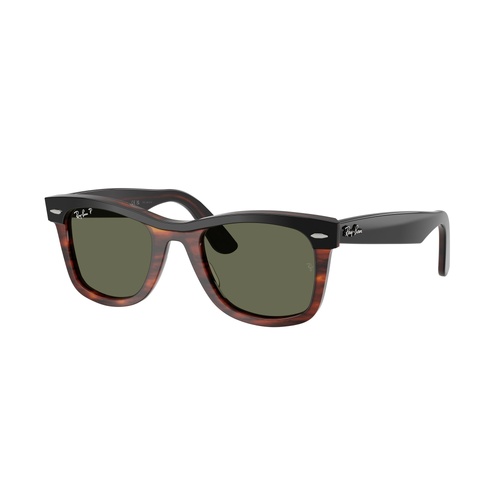 Ray-Ban RB2240 144058-50 Wayfarer Black On Havana / Green Polarised Lenses