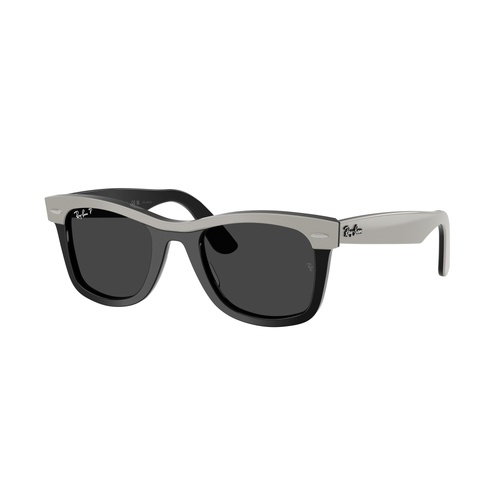Ray-Ban RB2240 144248-50 Wayfarer Grey On Black / Black Polarised Lenses