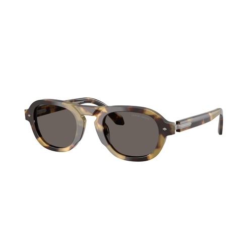 Giorgio Armani AR8244 6301B1-49 Brown Yellow Havana / Dark Grey Lenses