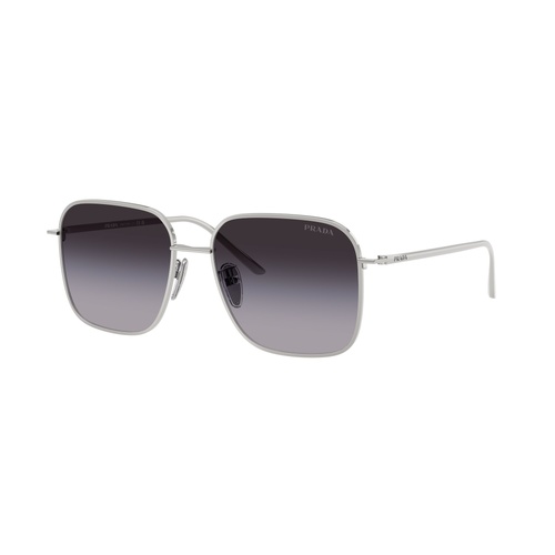 Prada PRC54SD 1BC90A-57 Silver / Grey Gradient Lenses