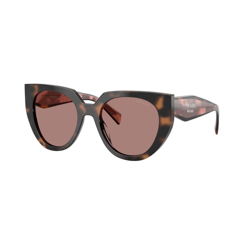 Prada PR14WS 23A60B-52 Mauve Tortoise / Light Brown Lenses