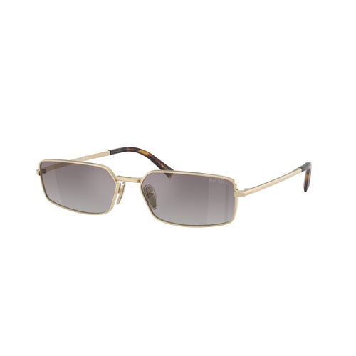 Prada PRA60S ZVN30C-59 Pale Gold / Blue Gradient w Silver Mirror Lenses