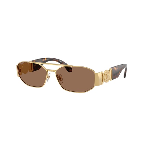 Versace VE2287 100273-58 Gold / Dark Brown Lenses