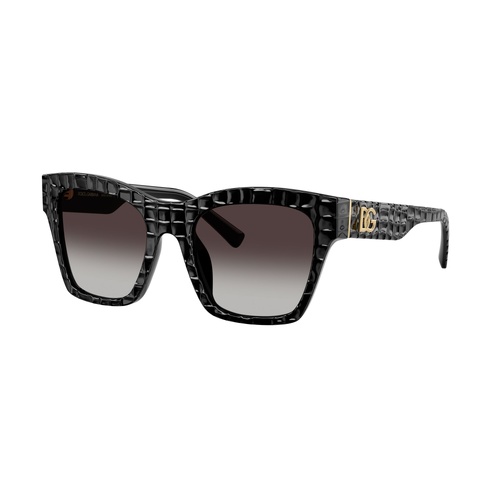 Dolce & Gabbana DG4512 32888G-53 Black Texture Cocco / Grey Gradient Lenses