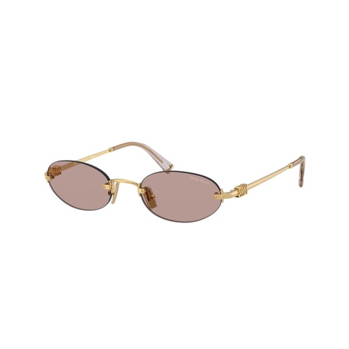 Miu Miu MUA54S 5AK20I-51 Gold / Light Purple Brown Lenses