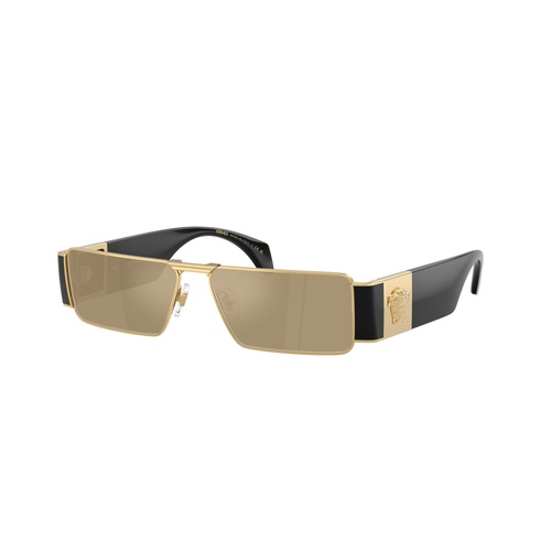 Versace VE2286 100203-57 Gold / Clear Mirror Real Yellow Gold Lenses
