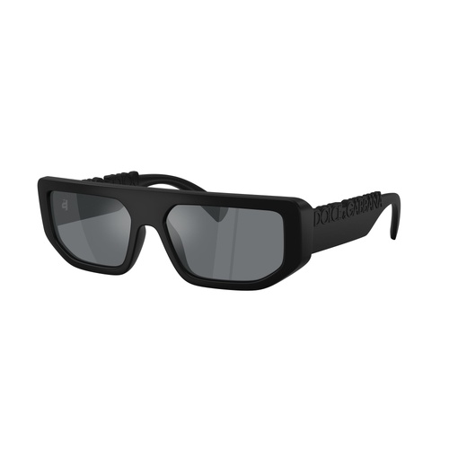 Dolce & Gabbana DG6203 25256G-56 Matte Black / Light Grey Black Mirror Lenses