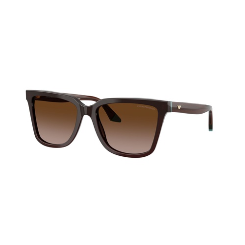 Emporio Armani EA4261 631813-55 Transparent Brown w Teal / Brown Gradient Lenses