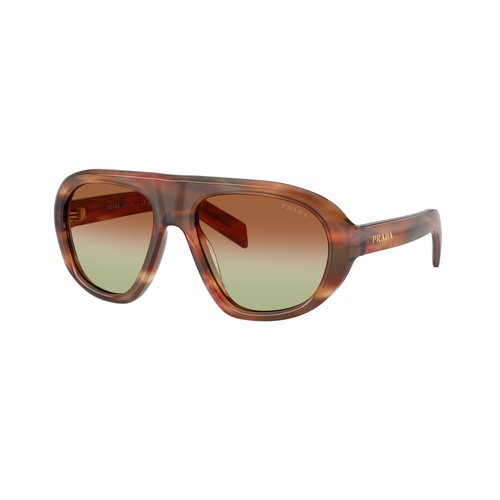 Prada PRC05S 24G70T-57 Striped Oak / Green Brown Lenses