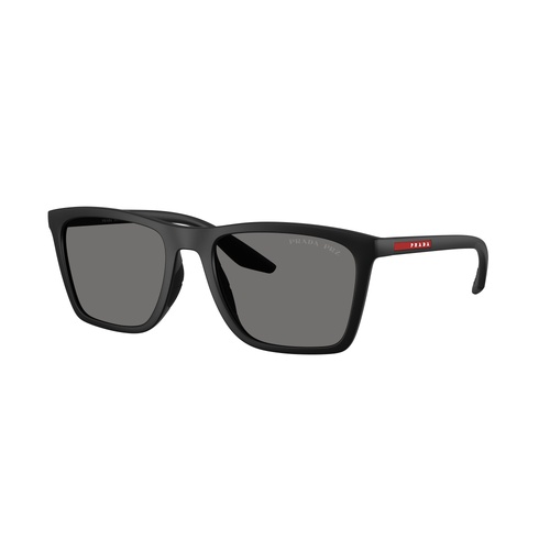 Prada Linea Rossa PSB08S 1BO02G-56 Matte Black / Dark Grey Polarised Lenses