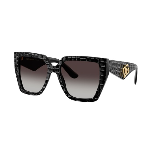 Dolce & Gabbana DG4438 32888G-55 Black Texture Cocco / Grey Gradient Lenses