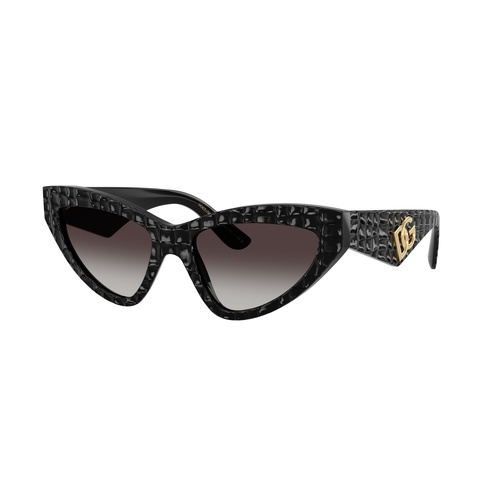 Dolce & Gabbana DG4439 32888G-55 Black Texture Cocco / Grey Gradient Lenses