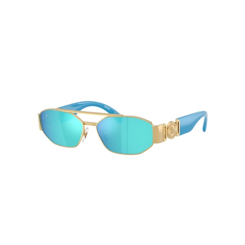 Versace Kids VK2003 100255-50 Gold / Light Green Blue Mirror Lenses