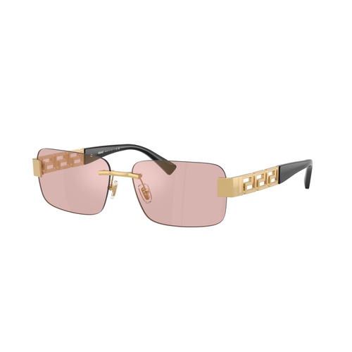Versace VE2298 10021T-58 Gold / Pink Gold Mirror Lenses