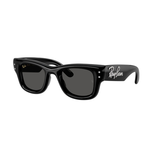 Ray-Ban RB4940B 686487-47 Wayfarer Puffer Black w Strass / Dark Grey Lenses