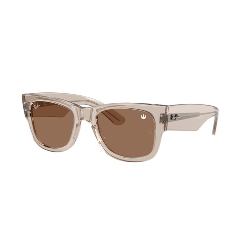 Ray-Ban RB0840S 68701A-51 Mega Wayfarer Transparent Light Brown / Dark Brown Lenses