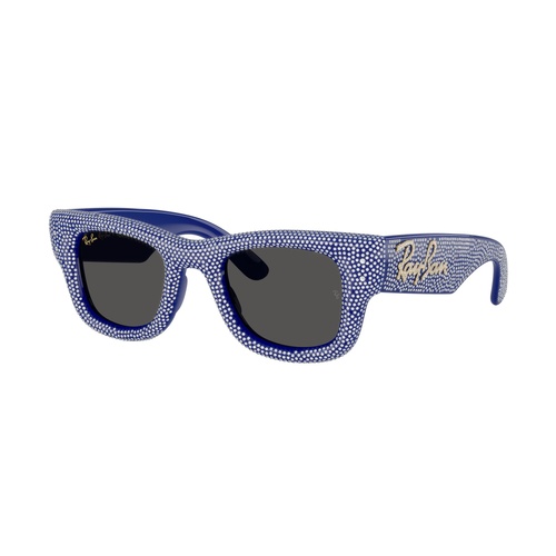 Ray-Ban RB4940BP 686787-47 Wayfarer Puffer Blue w Strass Pave / Dark Grey Lenses