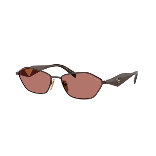 Prada PRD50S 22J80W-57 Satin Cigar / Bordeaux Lenses