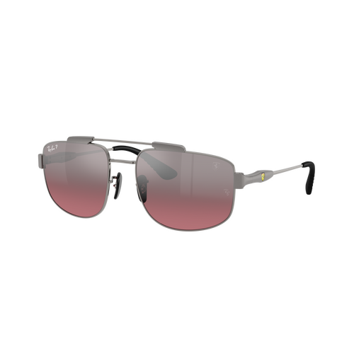 Ray-Ban RB3789M F1247A-58 Scuderia Ferrari Collection Gunmetal / Wine Polarised Lenses