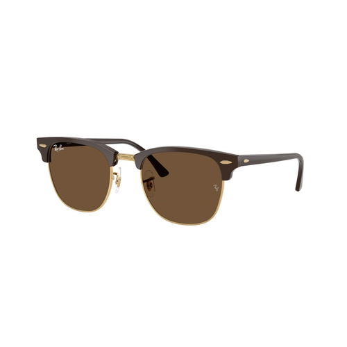 Ray-Ban RB3016 687853-51 Clubmaster Brown & Gold / Dark Brown Lenses