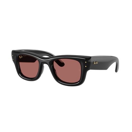 Ray-Ban RB4940 601/69-47 Wayfarer Puffer Black / Dark Violet Lenses