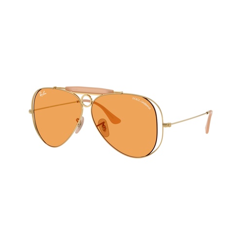 Ray-Ban The Shooter By Dolce & Gabbana RB3138M 001/7-58 Arista Gold / Orange Lenses