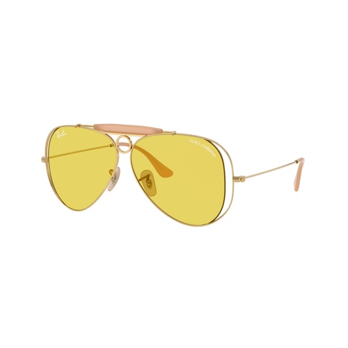 Ray-Ban The Shooter By Dolce & Gabbana RB3138M 001/85-54 Arista Gold / Yellow Lenses