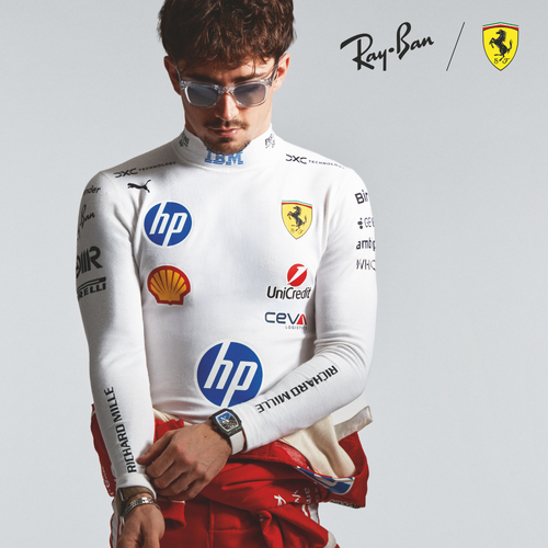 Ray-Ban RBR0502SM F7064L-50 Scuderia Ferrari Collection Transparent / Light Grey Dark Blue Gradient Lenses