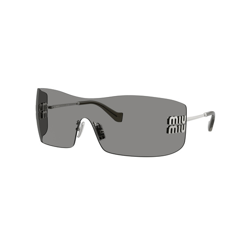 Miu Miu MUB53S 1BC81A-44 Silver / Dark Grey Lenses
