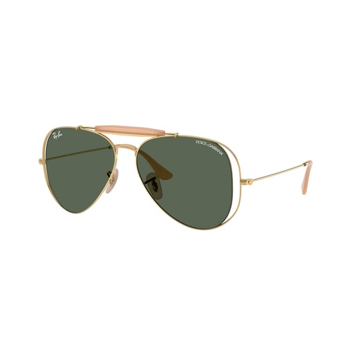 Ray-Ban The Outdoorsman By Dolce & Gabbana RB3029M 001/71-58 Arista Gold / Dark Green Lenses