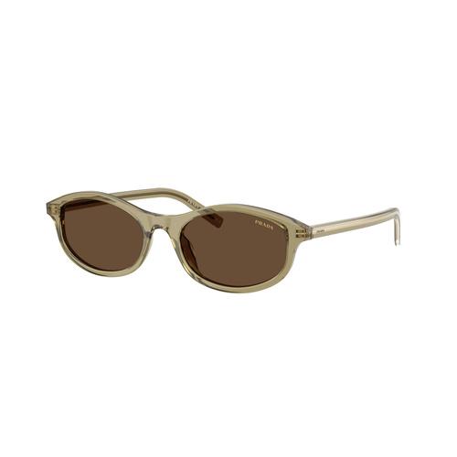Prada PRD17S 27O9L1-52 Transparent Loden / Dark Brown Lenses