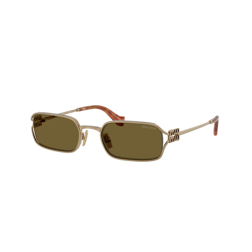 Miu Miu MUC50S 7OE09Z-52 Old Gold / Dark Brown Lenses