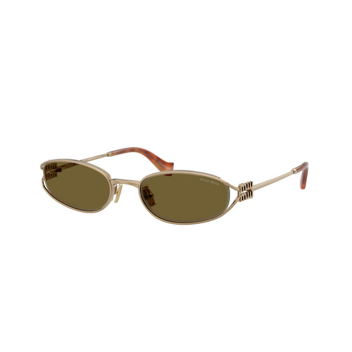 Miu Miu MUC51S 7OE09Z-54 Old Gold / Dark Brown Lenses
