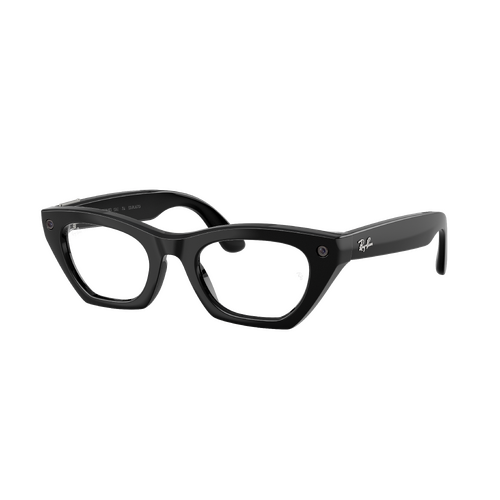 Ray-Ban x Meta (Gen 3) Zena RW4015 601/SB-49 Shiny Black / Clear Blue Light Filter Lenses