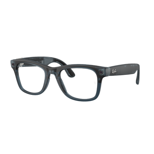 Ray-Ban x Meta (Gen 3) Wayfarer RW4011 69211Z-53 Transparent Matte Ocean Blue / Grey Transition Photochromic Lenses