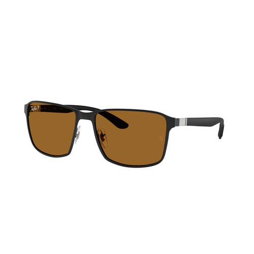 Ray-Ban RB3721CH 186/BB-59 Matte Black On Black / Bronze Urban Polarised Lenses