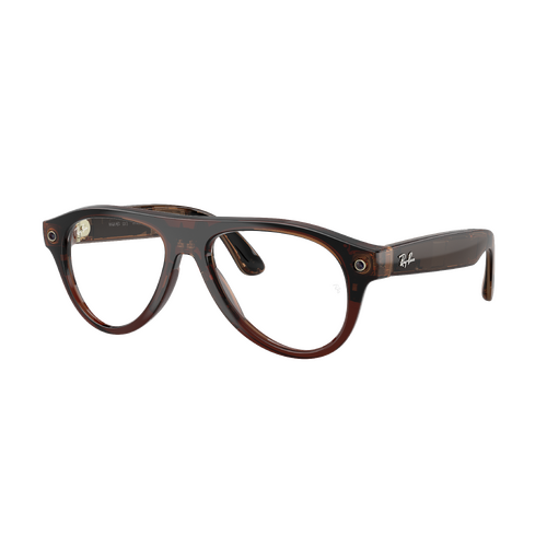 Ray-Ban x Meta (Gen 3) Aviator RW4016 6912JD-54 Transparent Umber / Jade Transition Photochromic Lenses