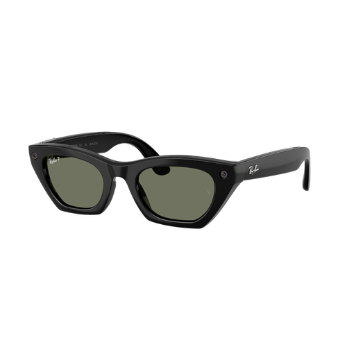 Ray-Ban x Meta (Gen 3) Zena RW4015 601/9A-49 Shiny Black / G15 Green Polarised Lenses