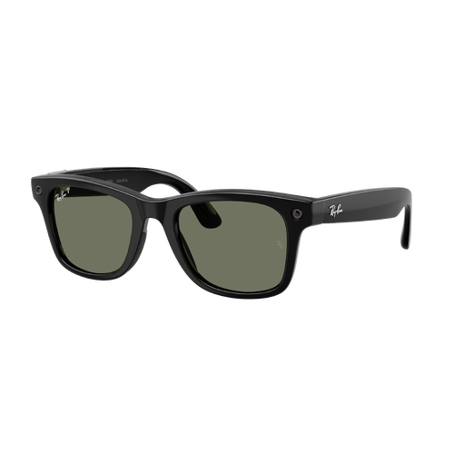 Ray-Ban x Meta (Gen 3) Wayfarer RW4011 601/9A-50 Shiny Black / G15 Green Polarised Lenses