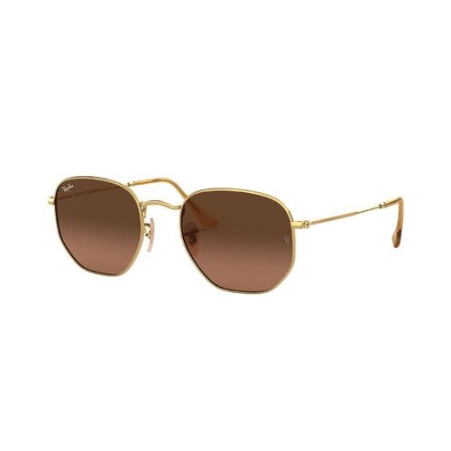 Ray-Ban RB3548N 912443-51 Hexagonal Gold / Brown Grey Gradient Lenses