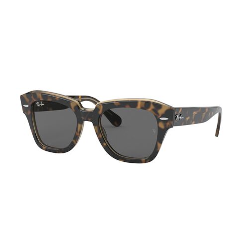 Ray-Ban RB2186 1292B1-49 State Street Havana On Transparent Brown / Dark Grey Lenses