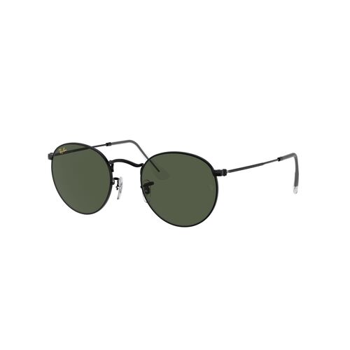 Ray-Ban RB3447 919931-50 Round Metal Black / Green Classic G-15 Lenses